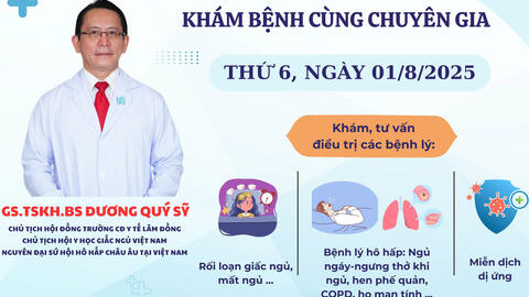 THÔNG BÁO LỊCH KHÁM CHUYÊN GIA