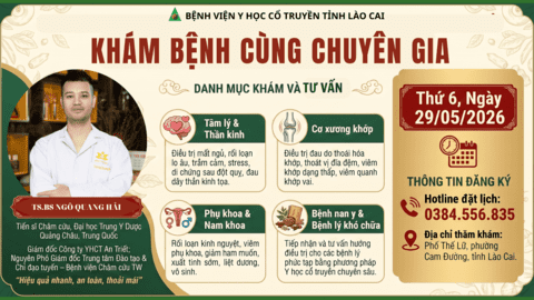 THÔNG BÁO LỊCH KHÁM BỆNH CÙNG CHUYÊN GIA NGÀY 29/5/2026