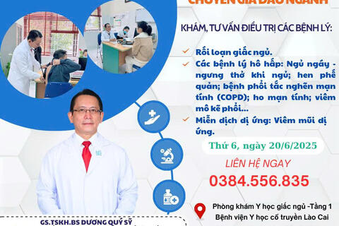 THÔNG BÁO LỊCH KHÁM CHUYÊN GIA GS.TSKH.BS DƯƠNG QUÝ SỸ