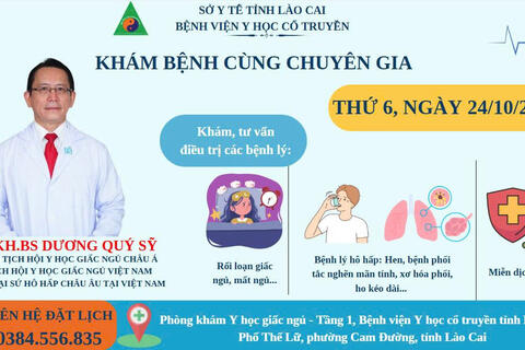 THÔNG BÁO LỊCH KHÁM CHUYÊN GIA VỀ LĨNH VỰC Y HỌC GIẤC NGỦ