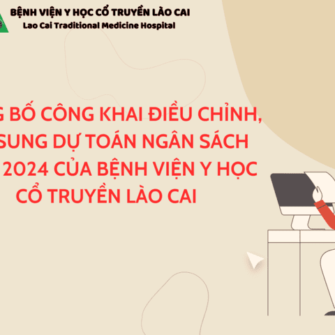 CÔNG BỐ CÔNG KHAI ĐIỀU CHỈNH, BỔ SUNG DỰ TOÁN NGÂN SÁCH NĂM 2024 CỦA BỆNH VIỆN Y HỌC CỔ TRUYỀN LÀO CAI