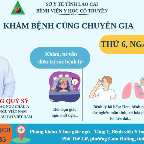 THÔNG BÁO LỊCH KHÁM CHUYÊN GIA VỀ LĨNH VỰC Y HỌC GIẤC NGỦ